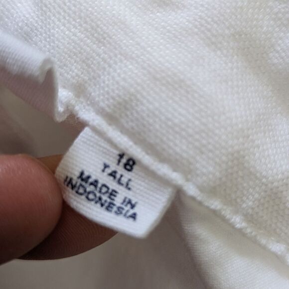 Gap Linen Pinafore Midi Dress Minimalist Wooden Button Convertible Straps 18T - Picture 12 of 15